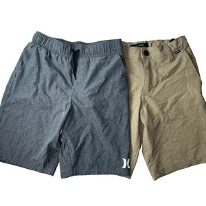 Lot of 2 pairs of Boys Hurley Shorts Sz m 10/12 skate surf